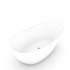 Castello Usa Manhattan 59" Solid Surface Freestanding Bathtub in White CB-GM-8016S